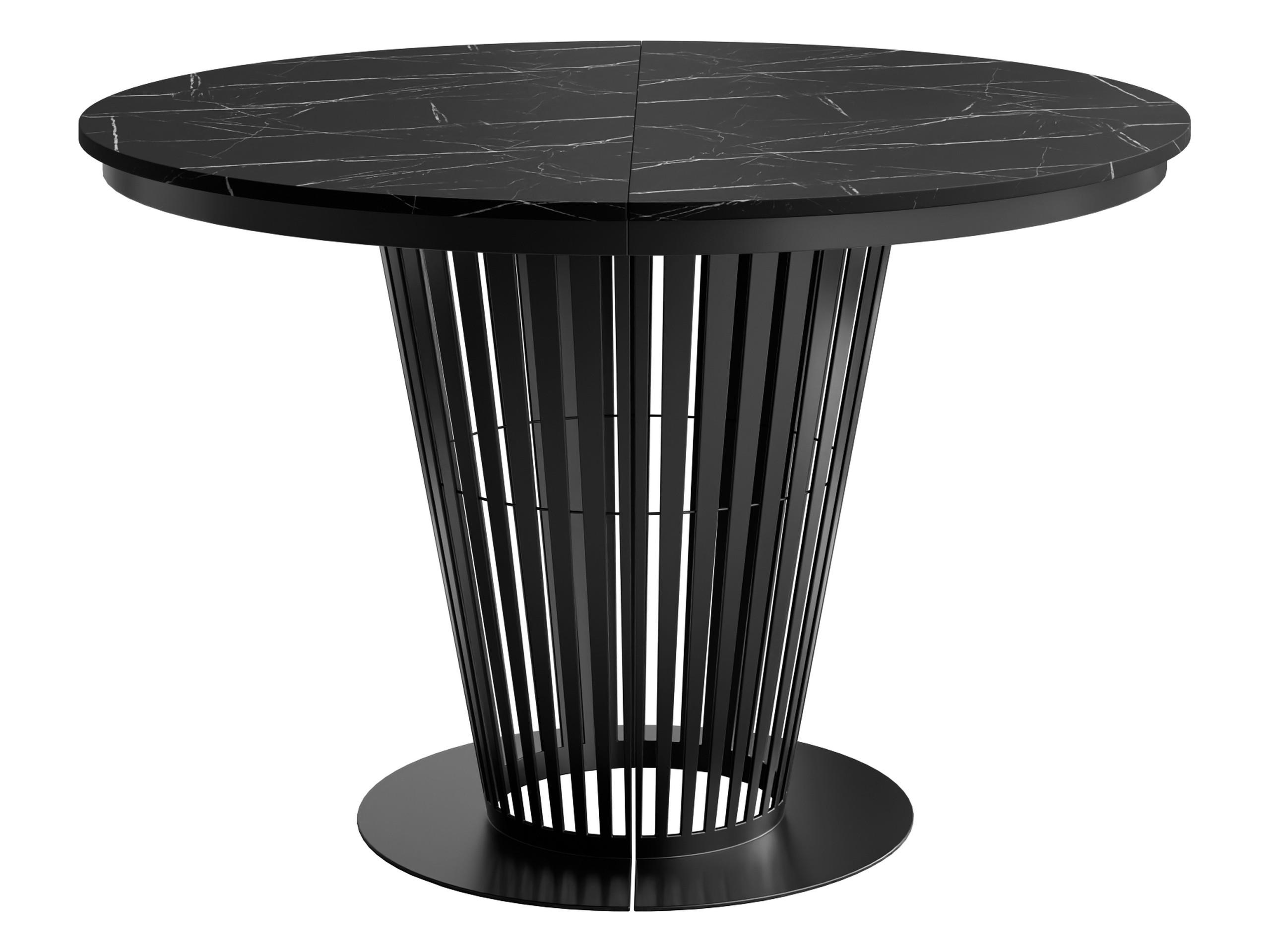 ESSTISCH Elantra 120 - Schwarz, Holzwerkstoff/Metall (120/120/76cm) - MIRJAN24