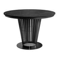ESSTISCH Elantra 120 - Schwarz, Holzwerkstoff/Metall (120/120/76cm) - MIRJAN24