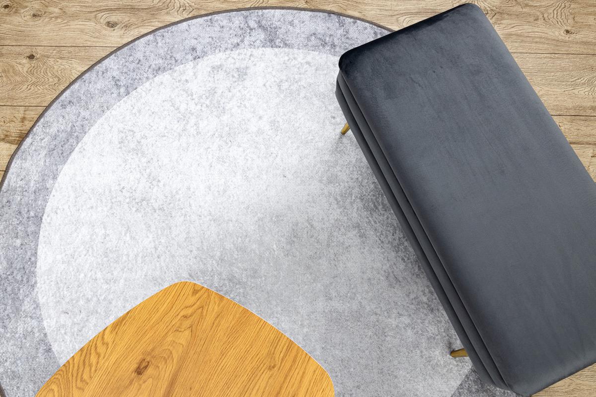 TEPPICH Miro 80 cm - Grau, Textil (80/80cm) - rugsX