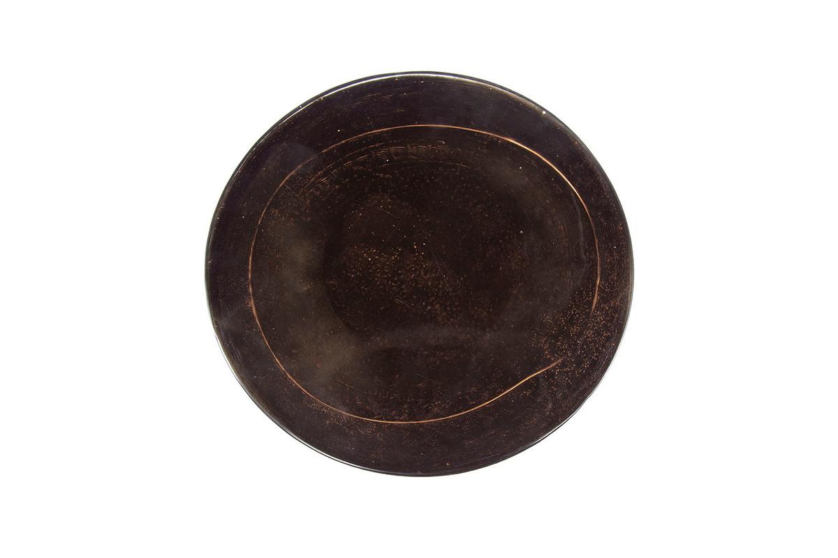 BEISTELLTISCH MOKKA Braun Glas - Braun/Kupferfarben, Glas/Metall (40/40/60cm) - KAWOLA