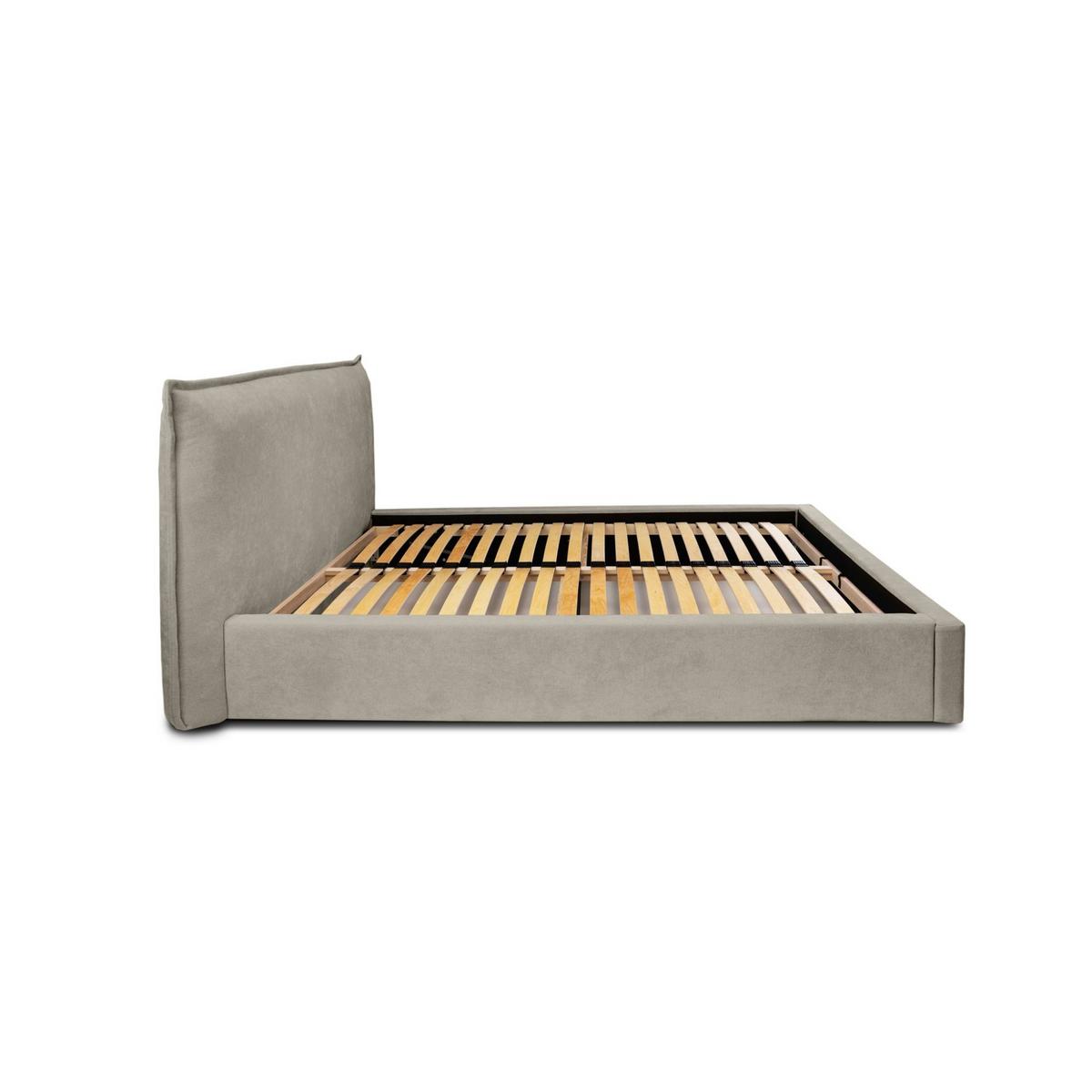 POLSTERBETT Amada Komplettset - Greige, Holzwerkstoff/Textil (180/200cm) - Fun Möbel