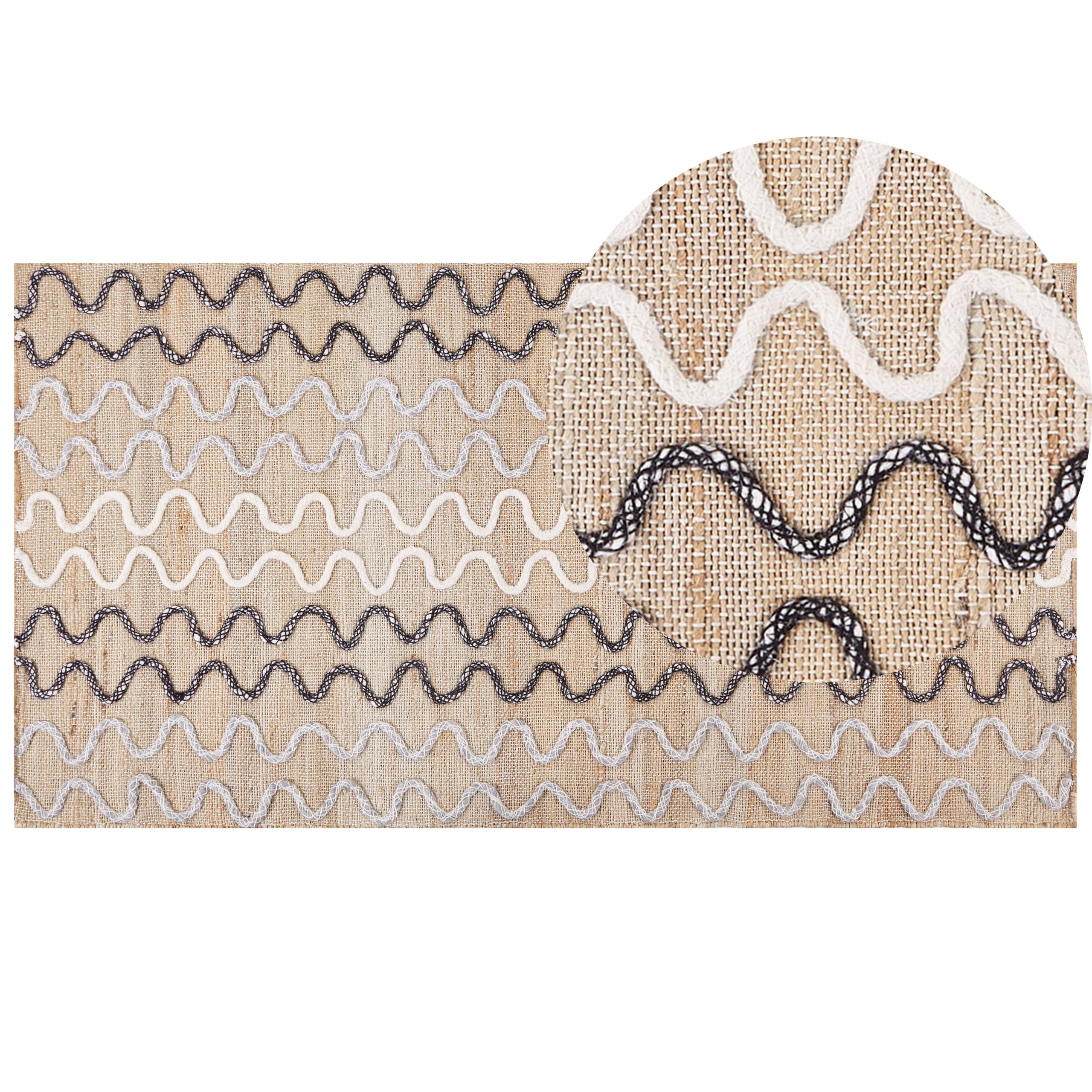 KURZFLOR-TEPPICH Sogut 150/80 cm - Beige, Naturmaterialien (80/150cm) - Beliani