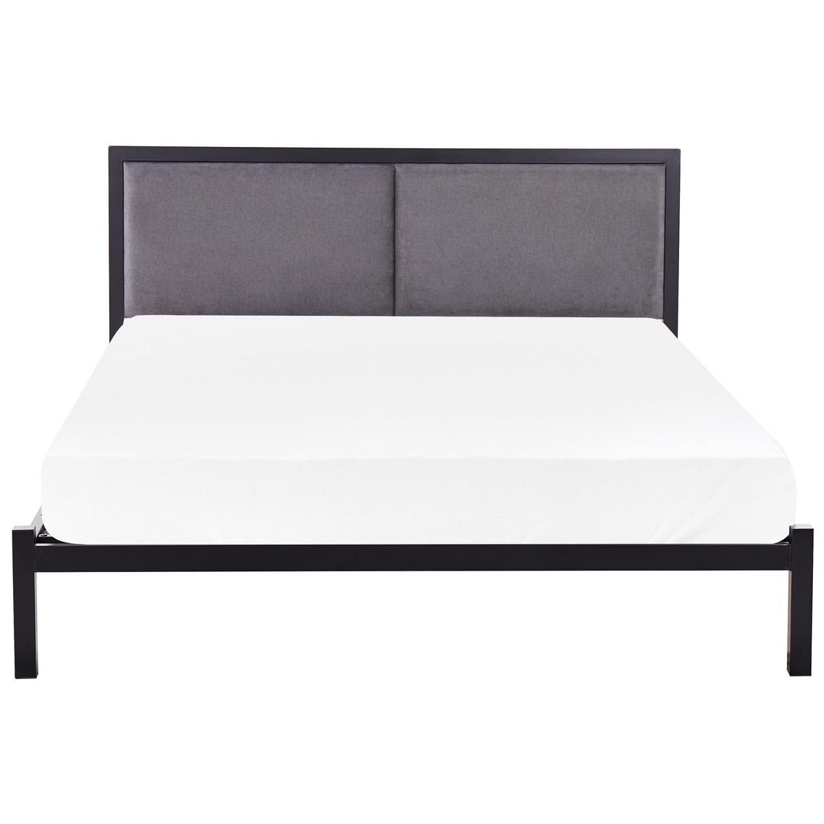 BETT mit Lattenrost 140x200 cm Schwarz Clamart - Schwarz, Metall (140/200cm) - Beliani