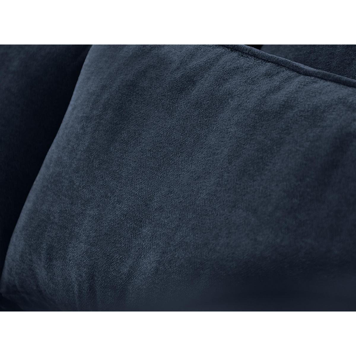 ECKSOFA Parma ohne Schlaffunktion dunkelblau links - Schwarz/Dunkelblau, Textil (314/224cm) - Beautysofa