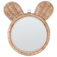 WANDSPIEGEL 30/33 cm Rattan Naturfarben Ashanti - Beige/Naturfarben, Naturmaterialien (30/33/2cm) - Beliani