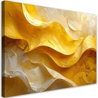 LEINWANDBILD Abstraktion 120x80cm - Gelb, Textil (120/80cm) - Feeby