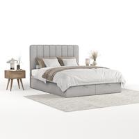POLSTERBETT Vienna mit Stauraum 160/200 cm Grau im Megan Stoff - Schwarz/Grau, Holz/Holzwerkstoff (160/200cm) - AltaBeds