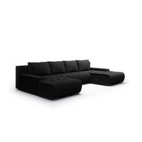 WOHNLANDSCHAFT Vogar In Poso - Schwarz, Holzwerkstoff/Textil (350/85/185cm) - Fun Möbel