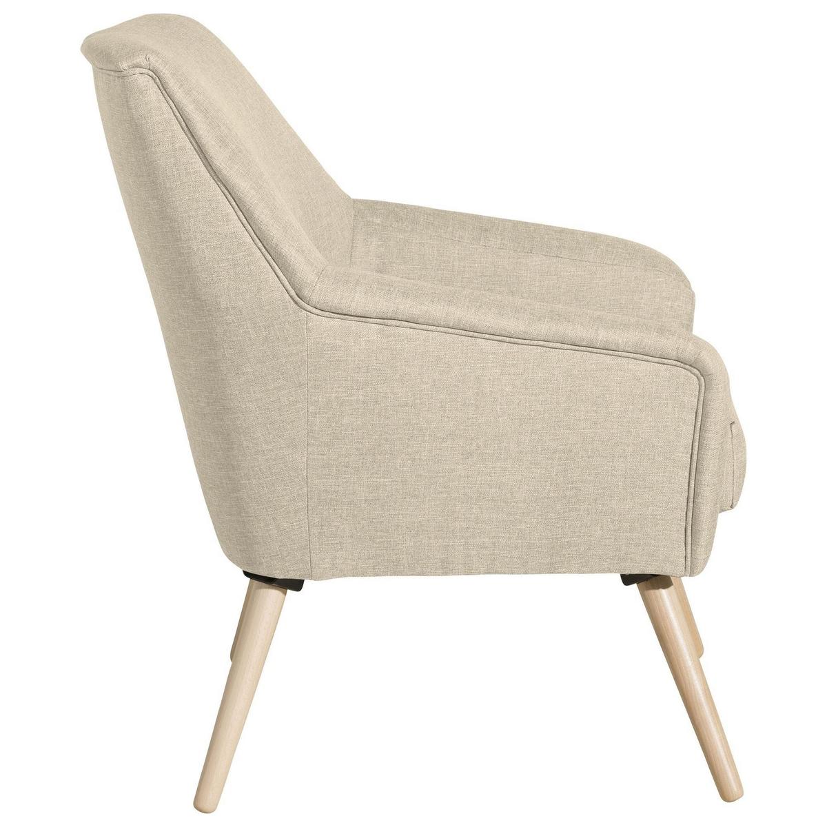 SESSEL Kachka Bezug Flachgewebe Buche natur / beige - Weiß, Kunststoff (67/81/71cm) - 58aufmkessel