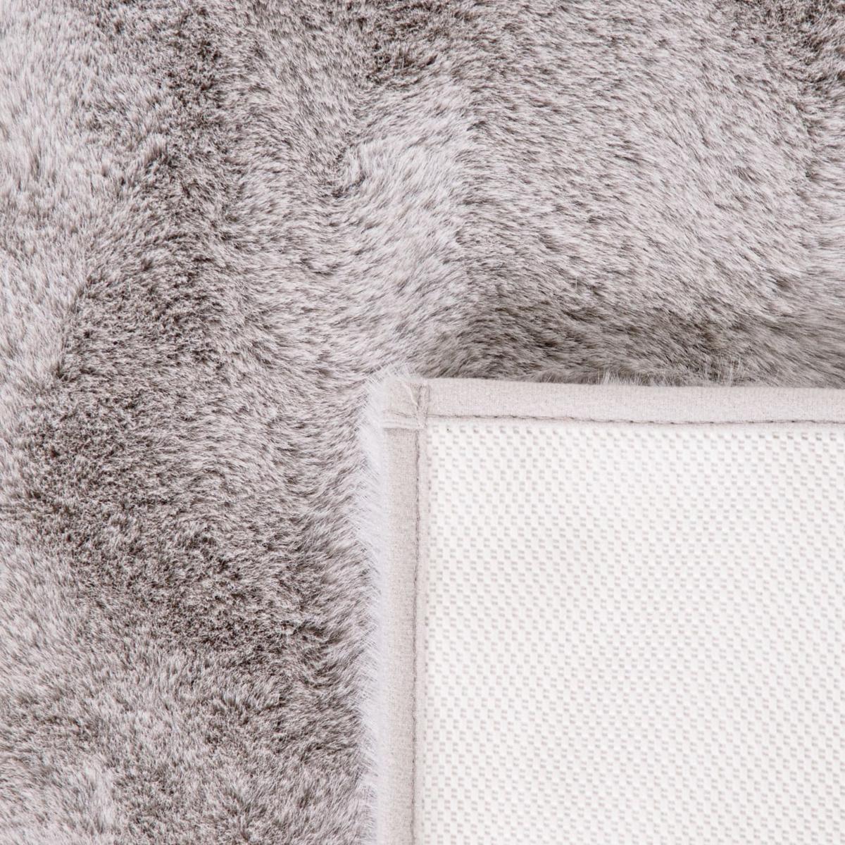 HOCHFLORTEPPICH Waschbar handgewebt, einfarbig, Grau, 50 x 80 cm - Grau, Textil (80/50cm) - KADIMA DESIGN