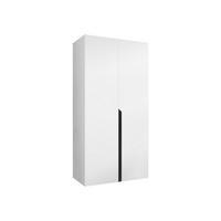 DREHTÜRENSCHRANK Mila I 100 - Schwarz/Weiß, Holzwerkstoff/Kunststoff (100/202/52cm) - MIRJAN24