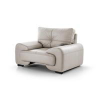 RELAXSESSEL Omega aus Kunstleder, Beige - Beige/Schwarz, Leder (128/88/98cm) - Beautysofa