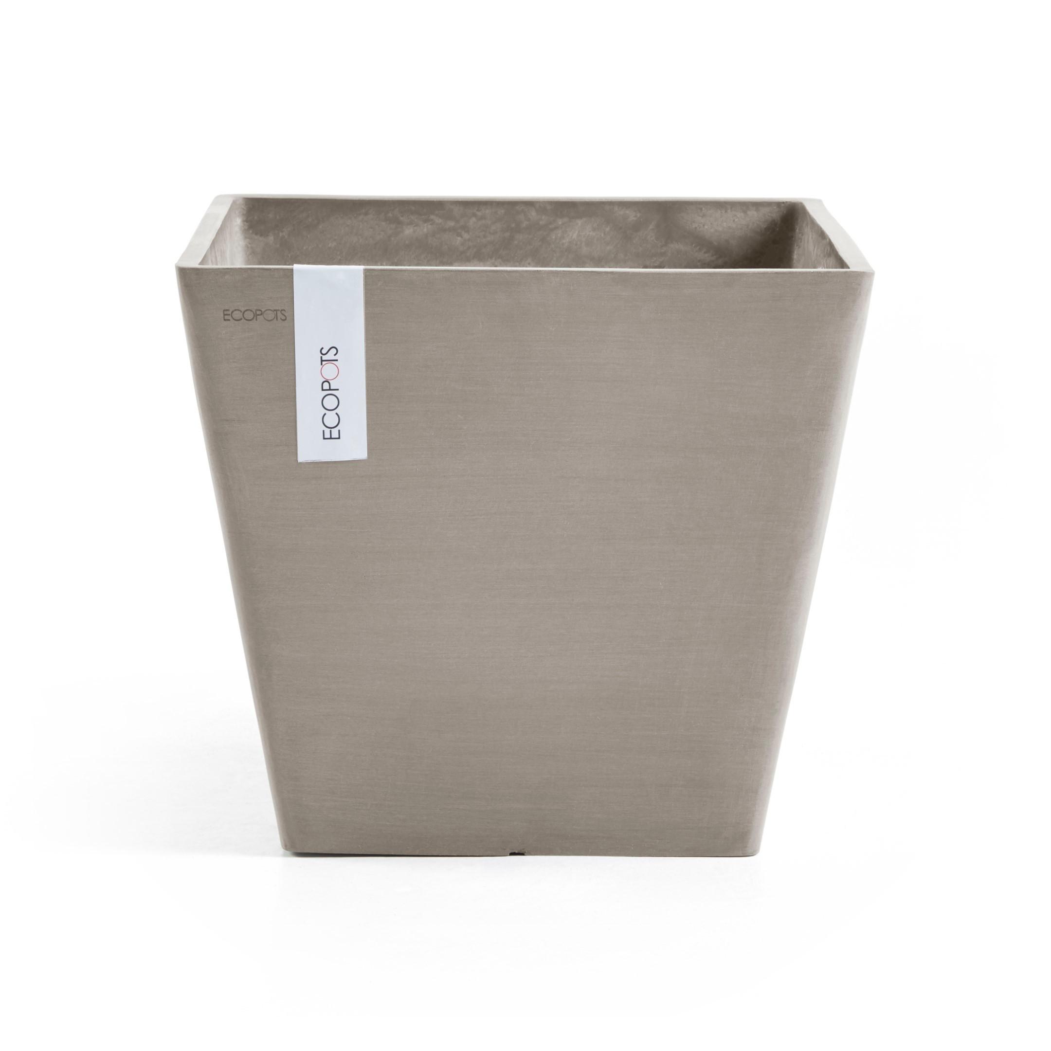 BLUMENTOPF Rotterdam 50/50/43,5 cm Taupe - Taupe, Kunststoff (50/43.5cm) - Ecopots