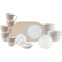 FRÜHSTÜCKSSERVICE Geo beige 24-tlg. - Beige, Keramik (2/2/2cm) - Ritzenhoff Breker