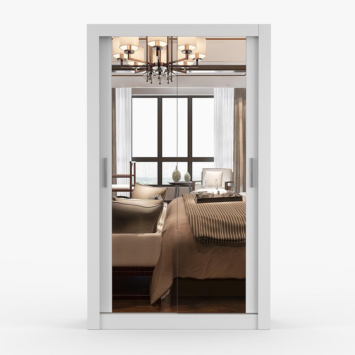 KLEIDERSCHRANK Milan 120 cm, 120/215/64, 2-türig, weiß - Weiß, Holzwerkstoff (120/215/64cm) - imoebel24