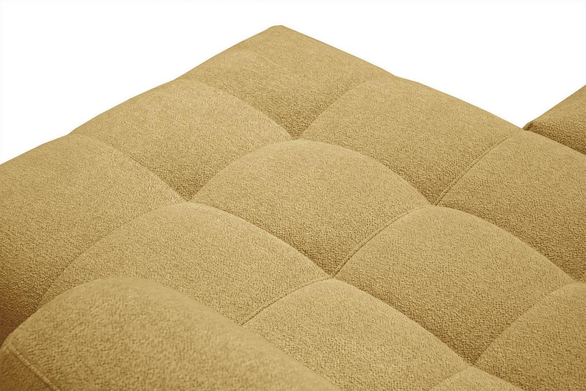 ECKSOFA SALVINI 4-Sitzer, honig - Schwarz/Honig, Holzwerkstoff/Textil (292/158cm) - Wozimo