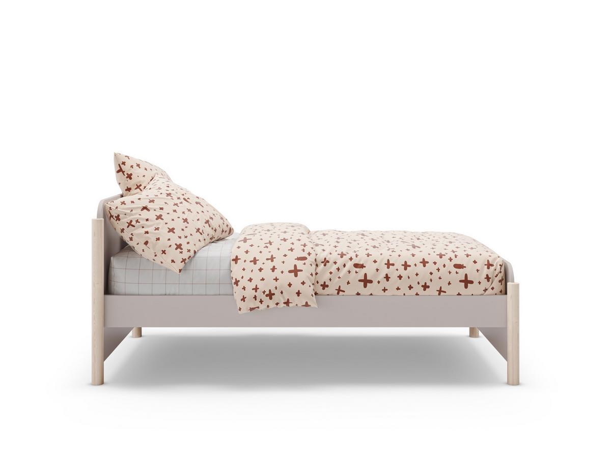 BETT Enola Beige 199/107.2/70 cm - Beige, Holz (190/90cm) - Calicosy
