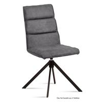 ESSZIMMERSTUHL drehbar (4er-Set) Deedea 47x92x60 Schwarz/Grau - Schwarz/Grau, Kunststoff (60/92/47cm) - 58aufmkessel
