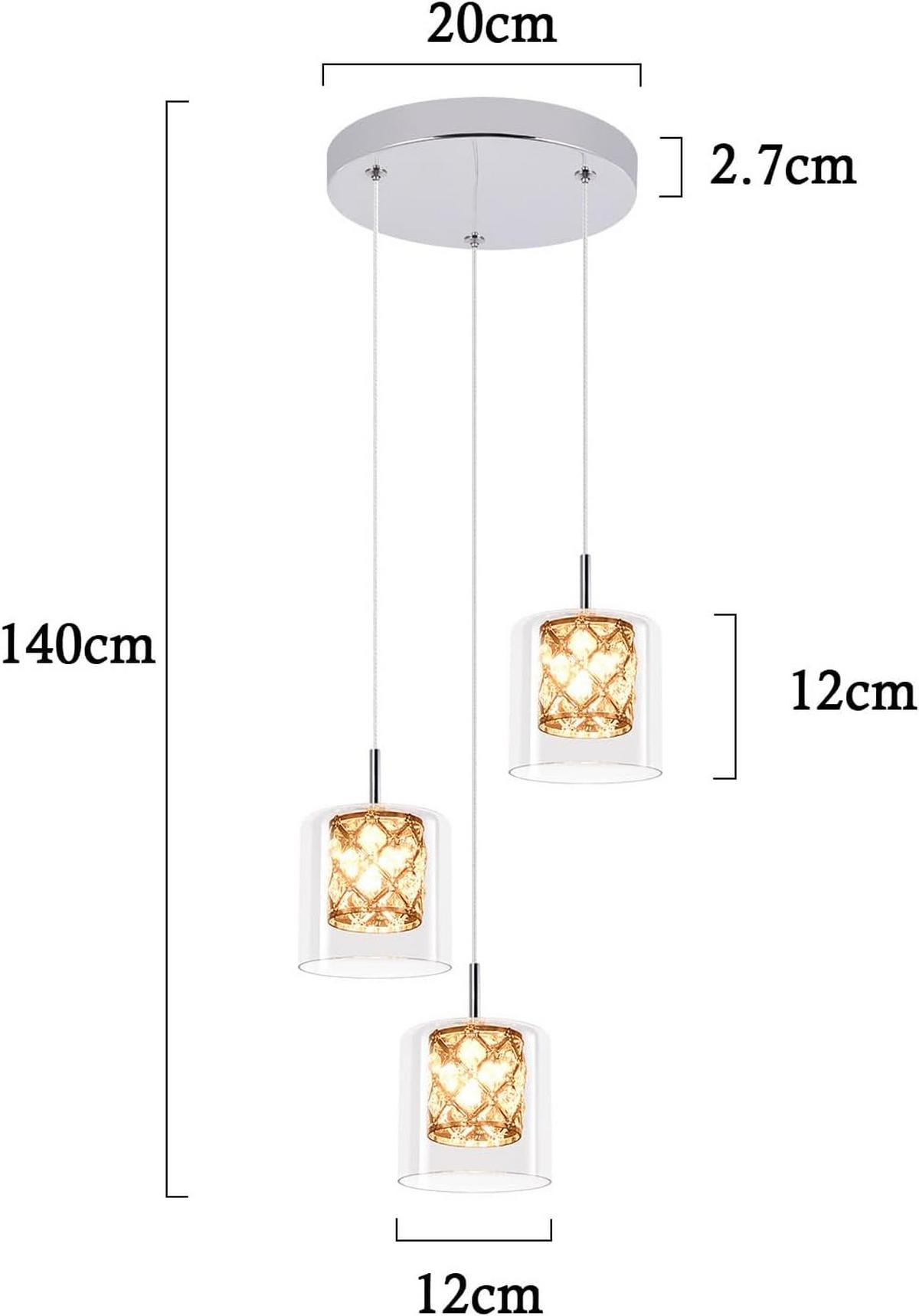 HÄNGELEUCHTE Luxfried 20.0/140.0/20.0 cm - Transparent, Glas (20/20/140cm) - ZMH