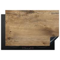 HERDABDECKPLATTE Holz - Braun - Holzoptik Induktionsmatte 77x51 cm - Eichefarben, Kunststoff (77/51/0.2cm) - MuchoWow