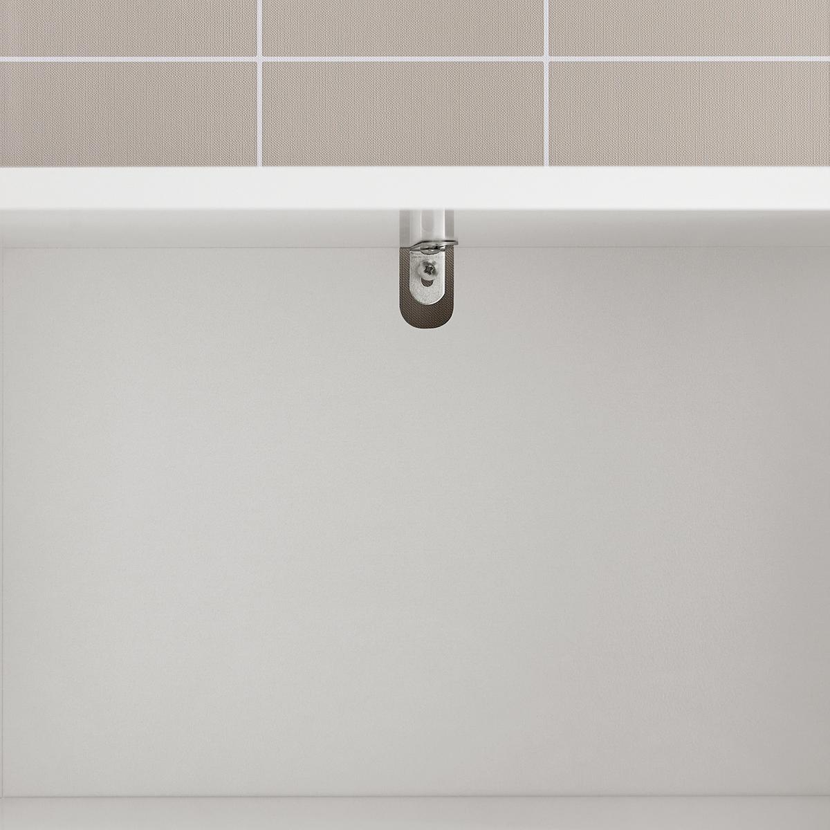 WÄSCHESCHRANK Weiß - Weiß, Holzwerkstoff (80/91/38cm) - SoBuy