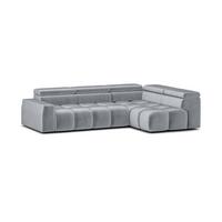 ECKSOFA Darcy - Hellgrau, Holzwerkstoff/Textil (305/210cm) - Fun Möbel