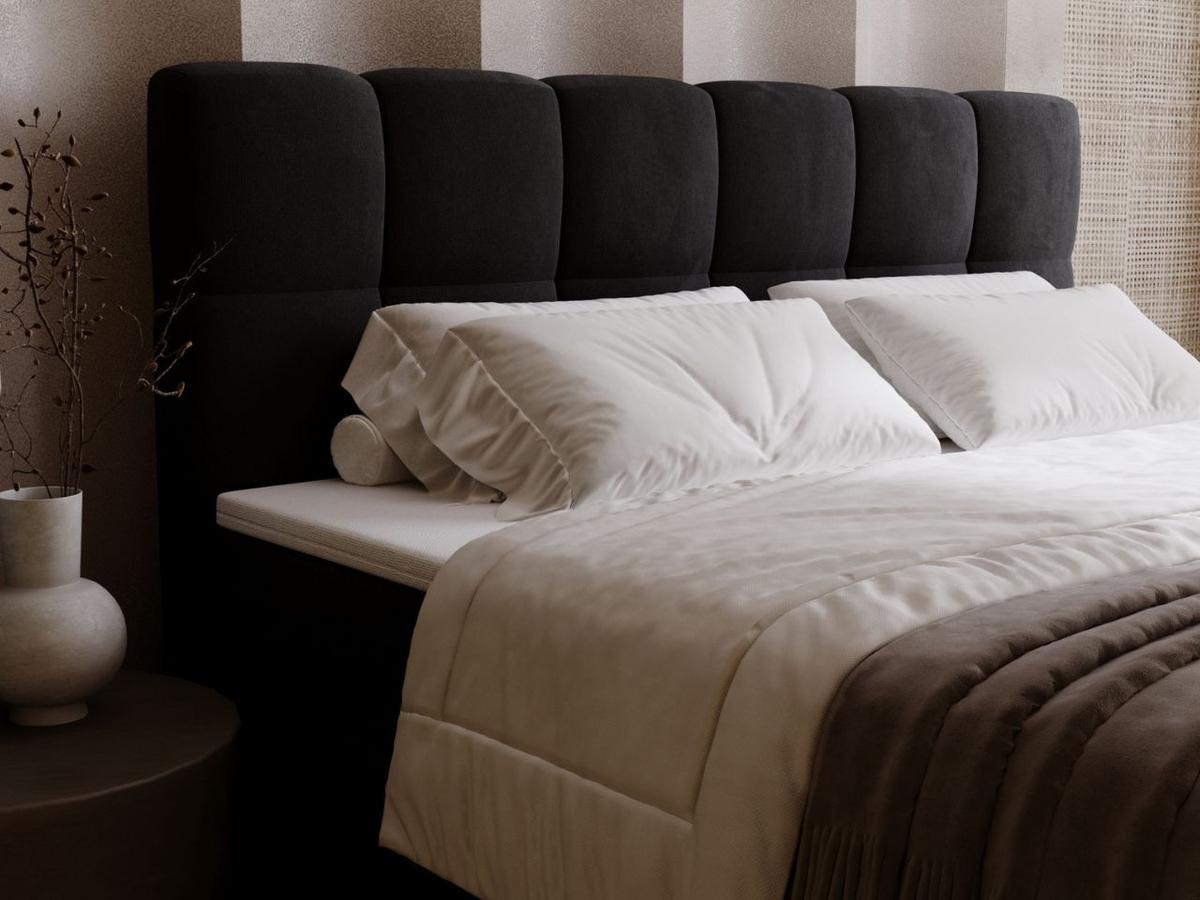 BOXBETT Maison 180x200 Schwarz - Schwarz, Holz/Textil (180/200cm) - Graingold