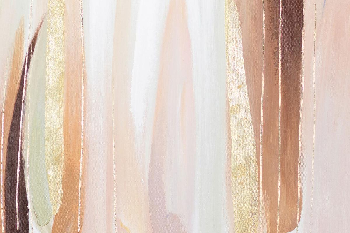 ÖLGEMÄLDE 60/60 cm - Pink/Beige, Holz/Textil (60/60cm) - KUNSTLOFT