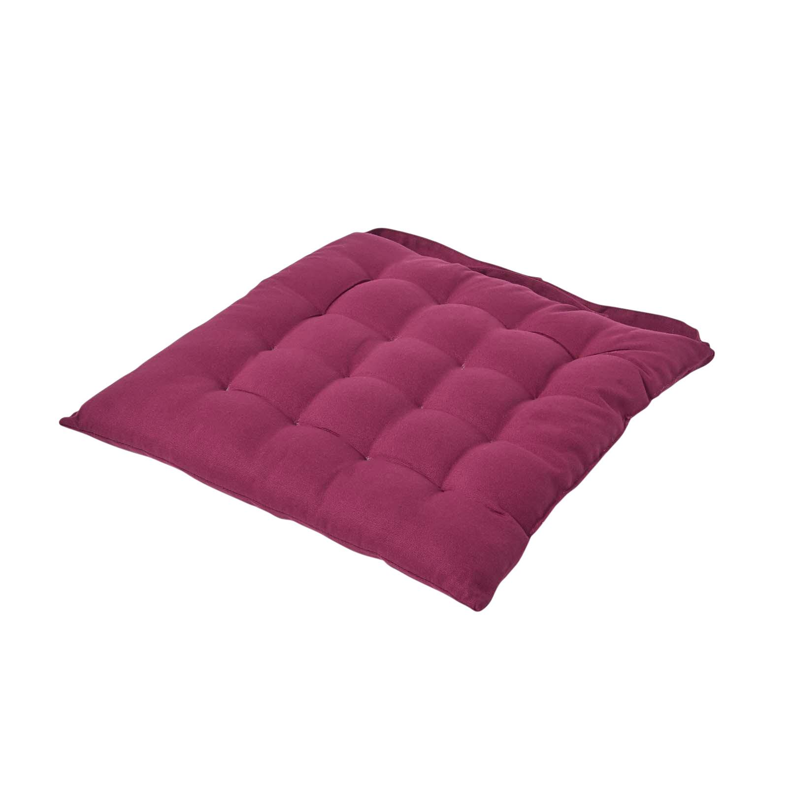 STUHLKISSEN weinrot 40/40/6,5 cm - Weinrot, Textil (40/40/6.5cm) - Homescapes