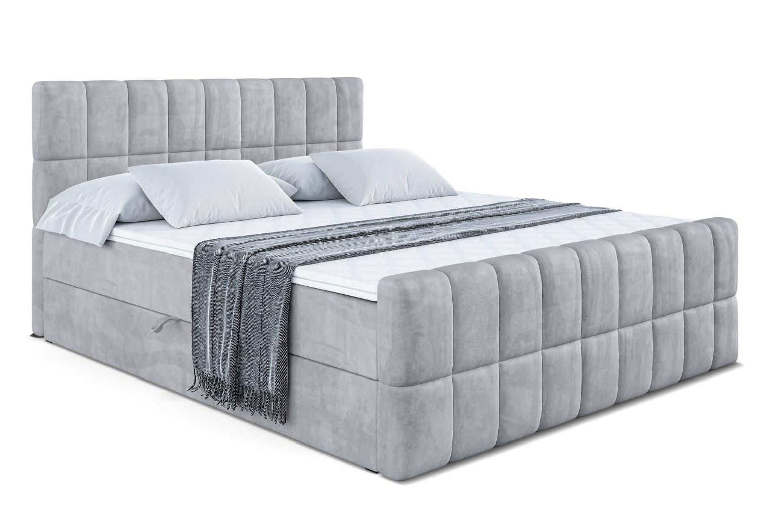 BOXBETT MIAMI-Z - 140x200 cm - H3 - Hellgrau - Hellgrau, Holzwerkstoff (140/200cm) - ALTDECOR