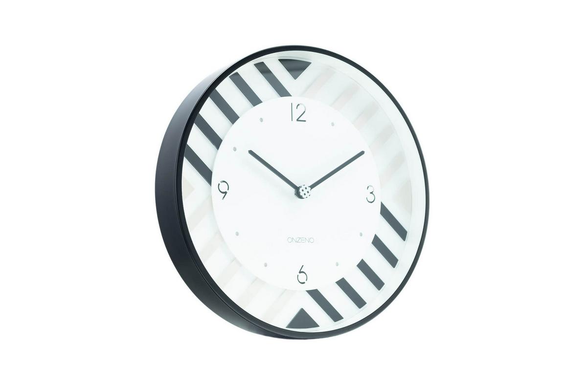 WANDUHR Design Weiß 30/30 cm - Weiß, Glas/Holzwerkstoff (30/30/5cm) - ONZENO