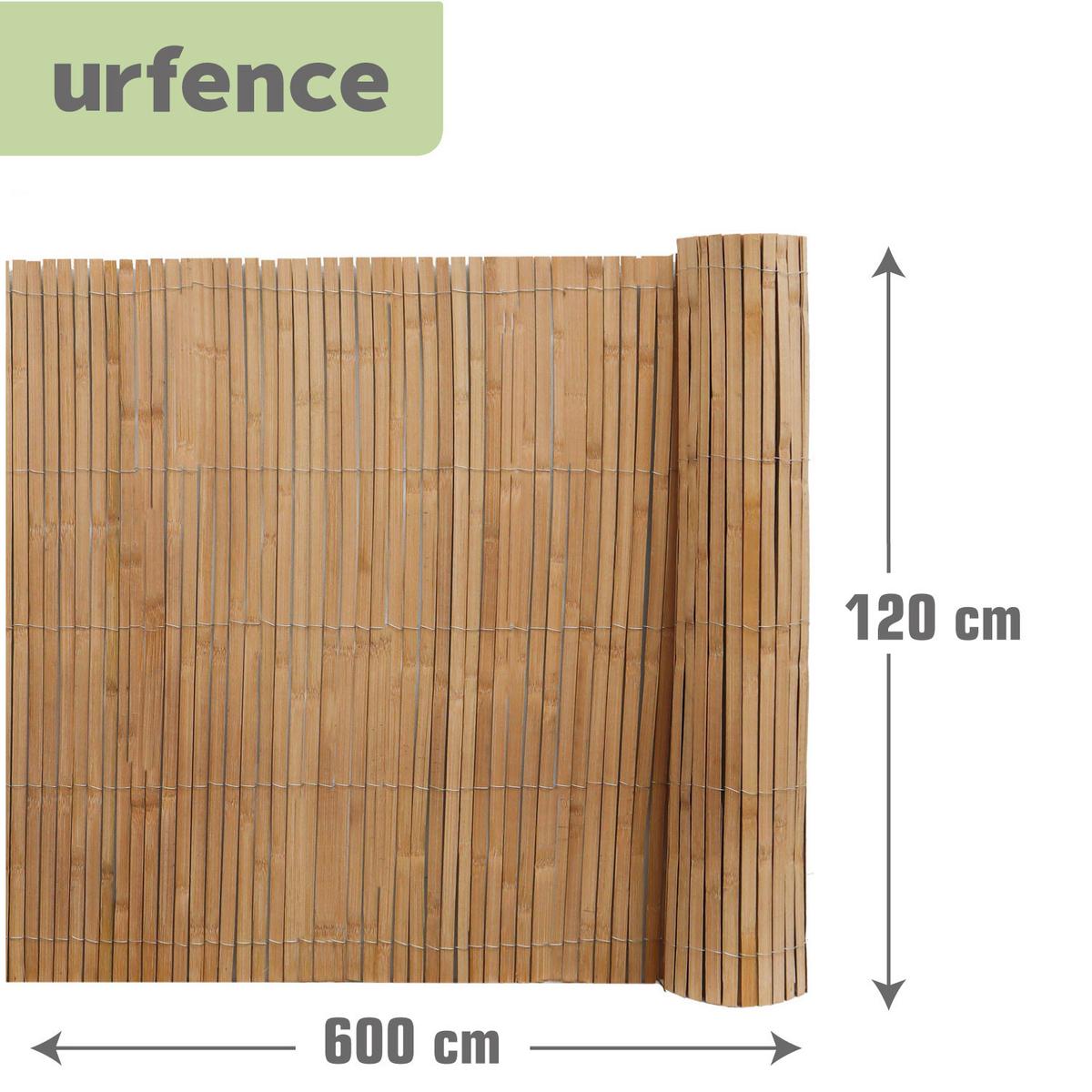 SICHTSCHUTZZAUN Balkon 120/600 cm Bambus - Braun, Holz (1/120cm) - urfence