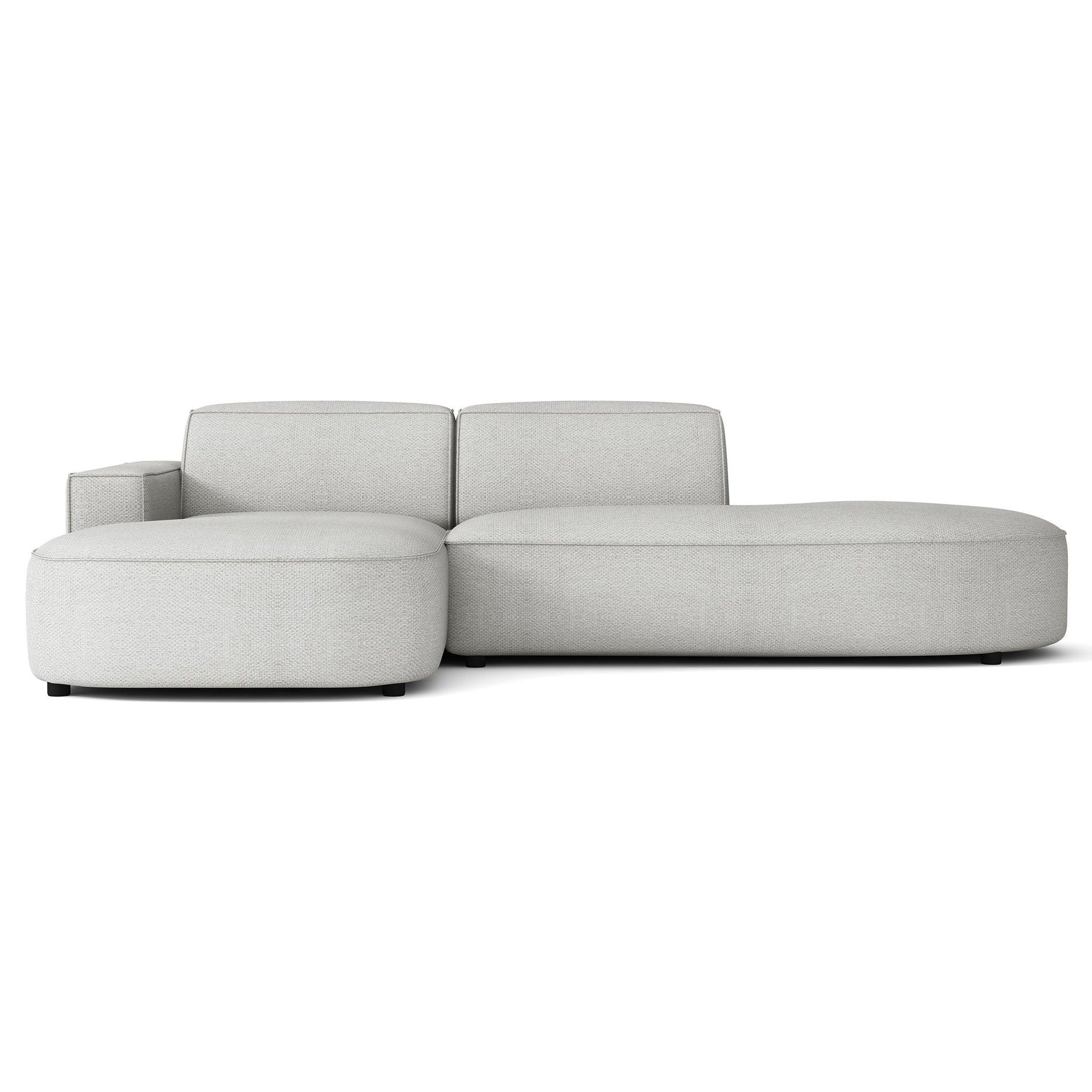 ECKSOFA Sallmo L-Form, 3-Sitzer, links 276 cm - Hellgrau/Schwarz, Kunststoff/Textil (276/166cm) - Selsey