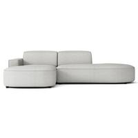 ECKSOFA Sallmo L-Form, 3-Sitzer, links 276 cm - Hellgrau/Schwarz, Kunststoff/Textil (276/166cm) - Selsey