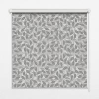 INNENROLLO - Fensterrollo - Rollo - 100x140 cm - Graue Blätter - Grau, Kunststoff (100/140/0.5cm) - TULUP