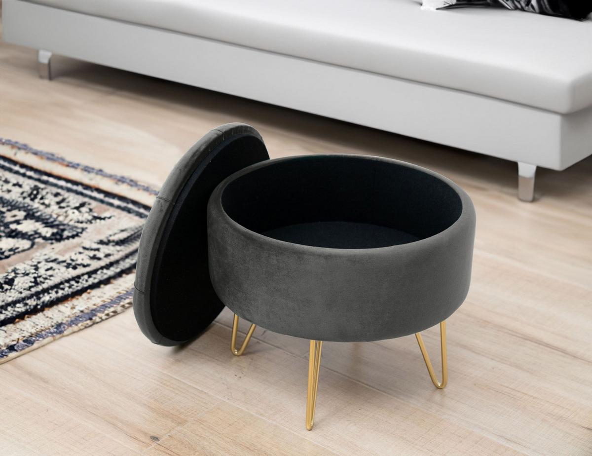 POLSTERHOCKER Grau 38/33/38 - Grau, Textil (38/33/38cm) - RAUMHIRSCH FURNITURE