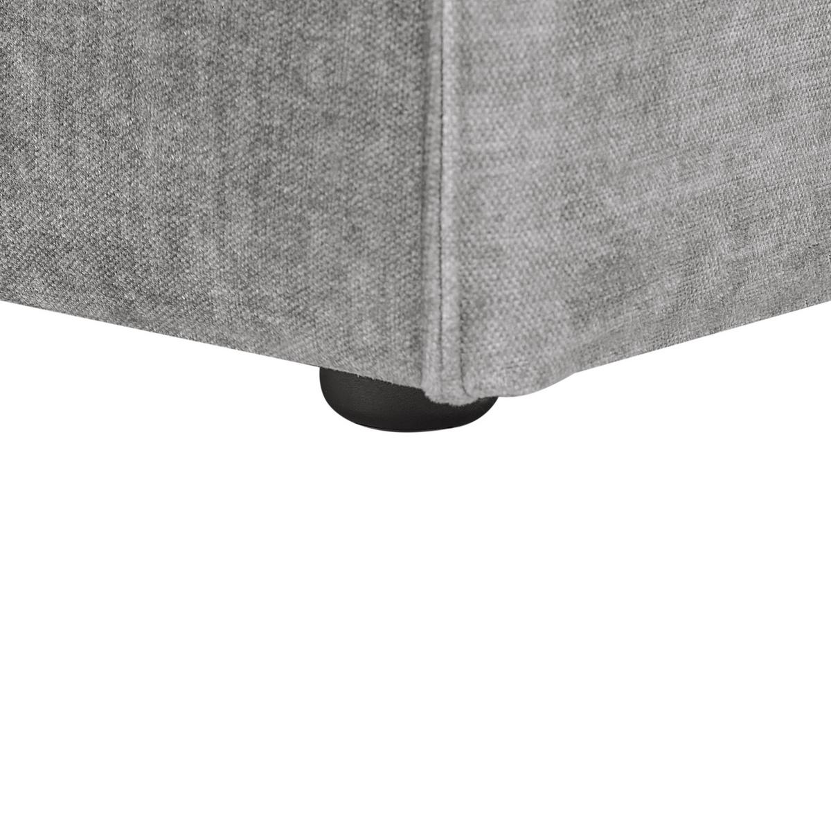 OTTOMANE Stoff Grau Hellnar - Grau, Textil (52/39/102cm) - Beliani