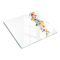 GLASPLATTE 60x52 cm Früchte mit Eis - Multicolor, Glas (60/0.4/52cm) - TULUP