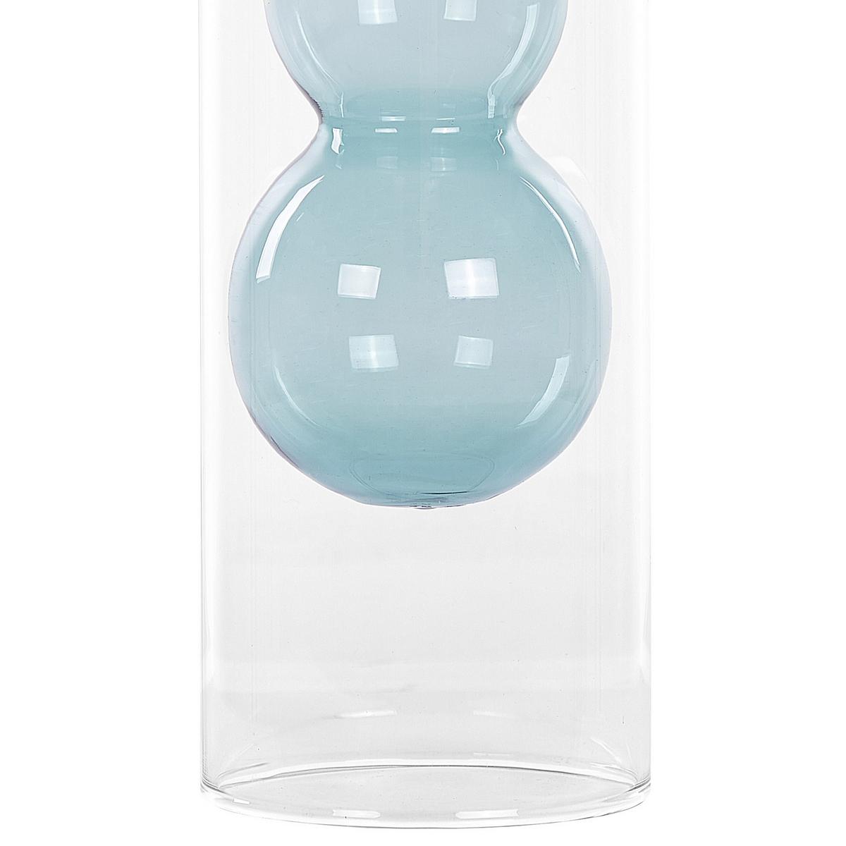 BLUMENVASE Glas transparent Kalochi - Transparent, Glas (27cm) - Beliani