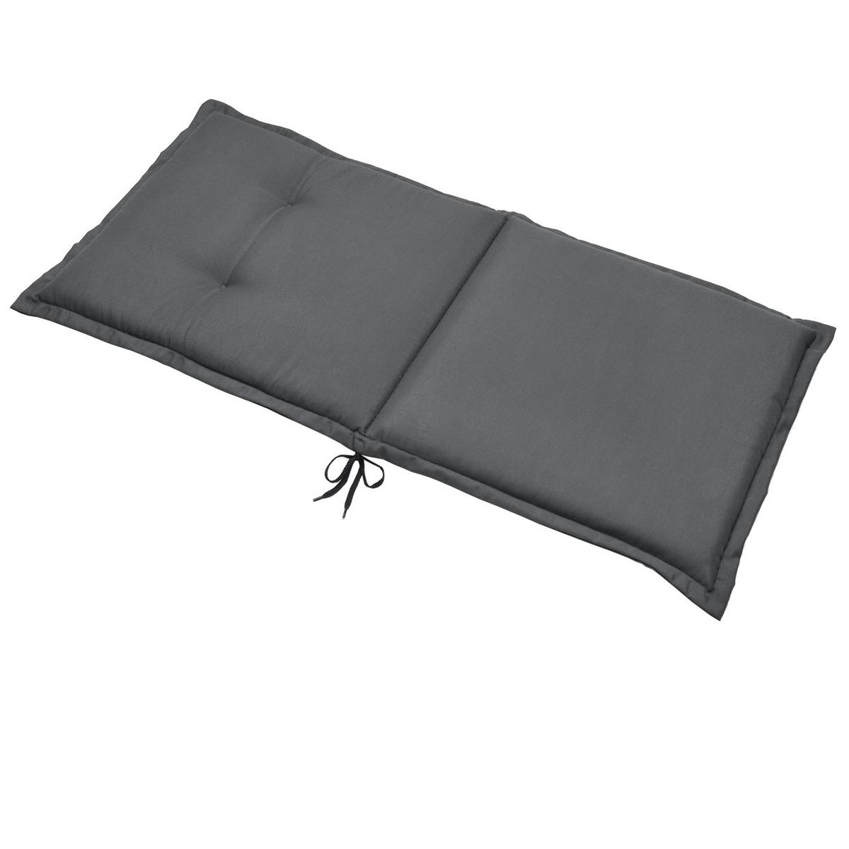 NIEDERLEHNERAUFLAGE Loft NL 100/50/6cm Graphitgrau 6tlg - Graphitfarben, Textil (6/6/100cm) - Beautissu 