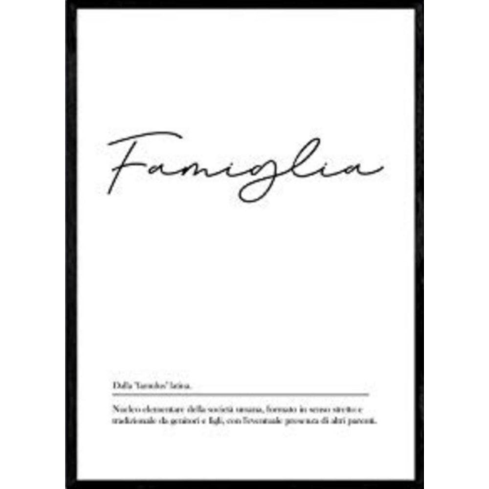 POSTER Wörterbuch Italienisch Famiglia A3 Rahmenlos - Klar, Papier (29.7/5/42cm) - Nacnic