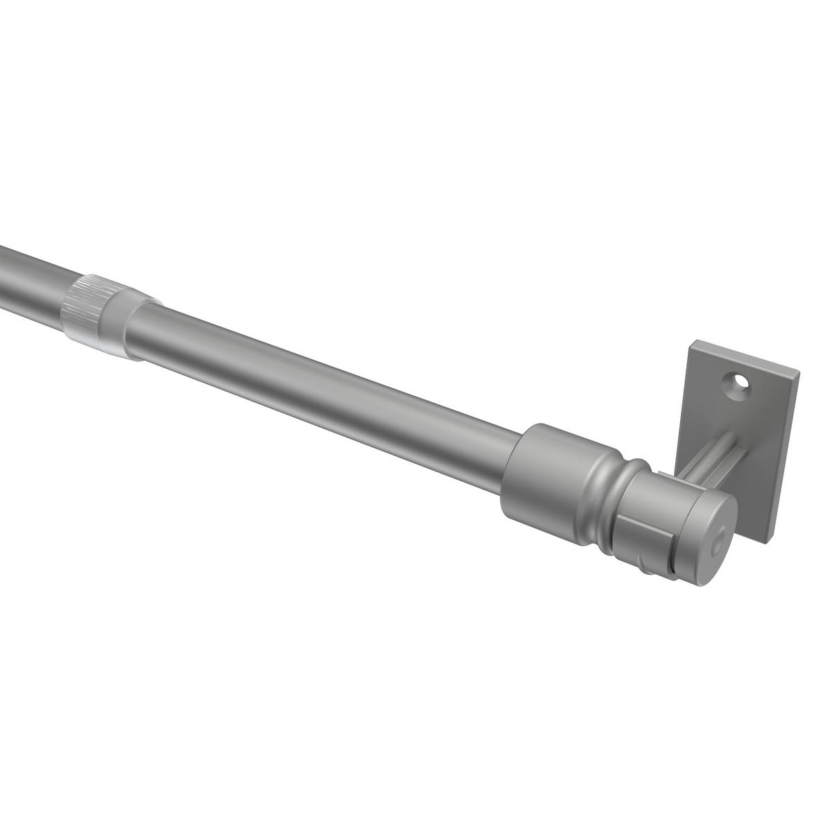 SCHEIBENSTANGE / CAFÉHAUSSTANGE Sora 55-85 cm, 12 / 10 mm Ø, Silbergrau - Alufarben, Kunststoff/Metall (3.5/3.2/85cm) - INTERDECO