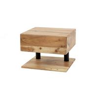 NACHTTISCH SILVEA Holz Akazie - Zwetschgeholzfarben, Holz (35/27/32cm) - KAWOLA