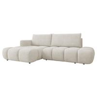 ECKSOFA Soffi, Seite: Links - Creme/Schwarz, Holz/Kunststoff (283/166cm) - MIRJAN24