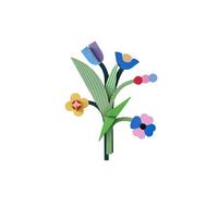 WANDSKULPTUR Bunt 5/31 cm - Multicolor, Wellpappe (5/31/24cm) - Studio Roof