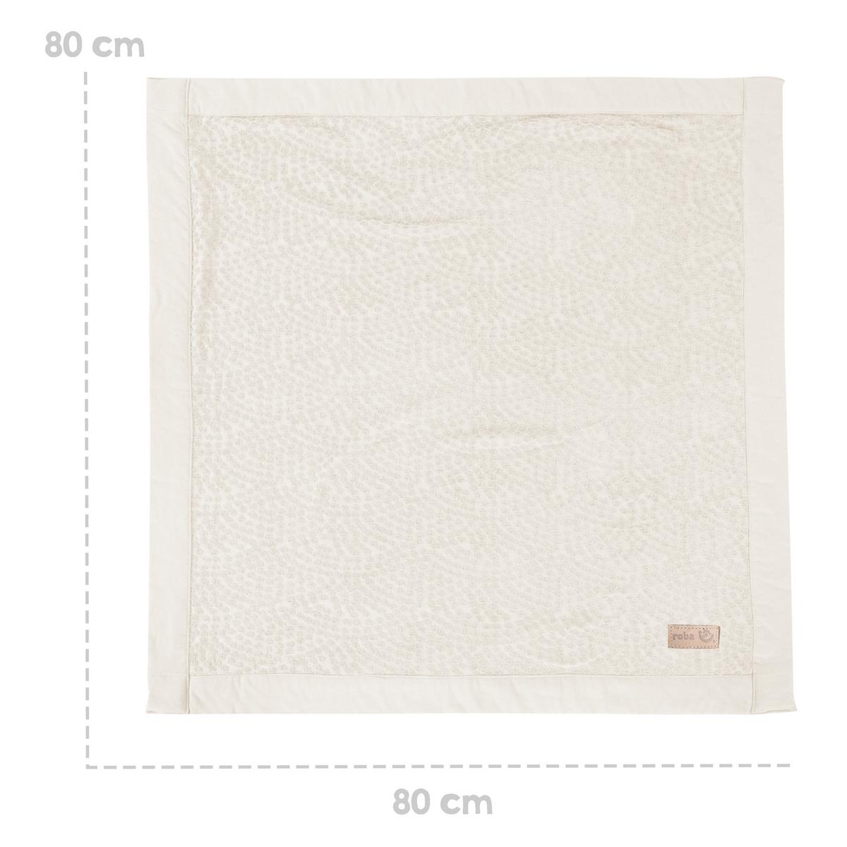 BABYDECKE 80 x 80 cm Seashells oyster - Weiß, Textil (80/80cm) - Roba