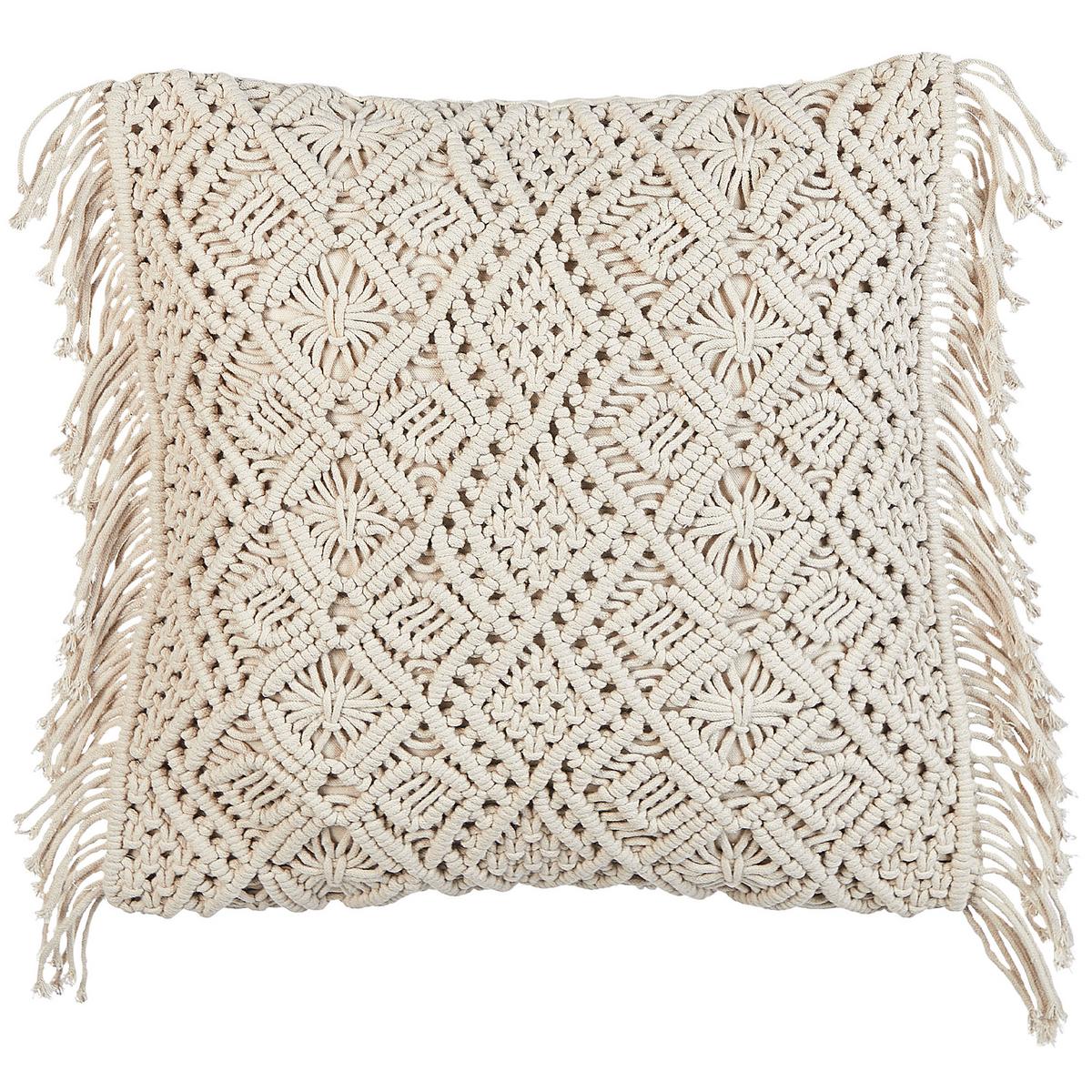 DEKOKISSEN 2er-Set Hellbeige 45/45 cm Pattan - Beige, Textil (45/45cm) - Beliani