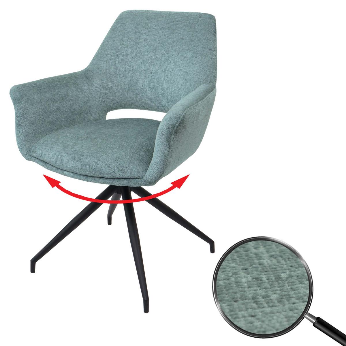 ESSZIMMERSTUHL Grau, Blau - Blau/Blaugrau, Textil (65/86/60cm) - MCW