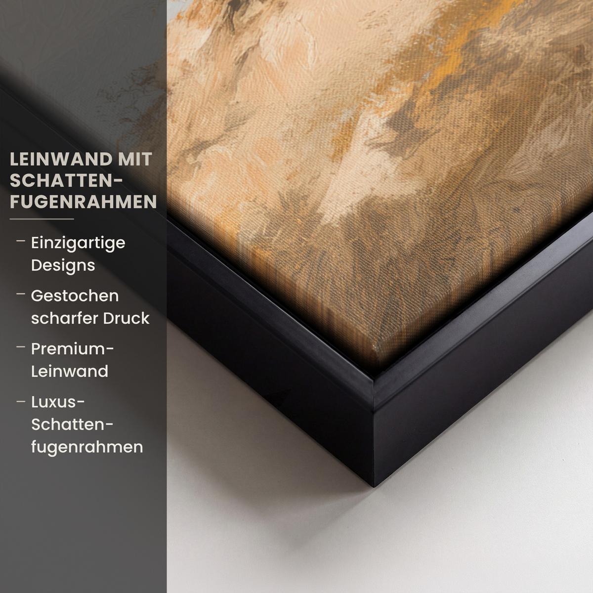LEINWAND Bilder mit Rahmen - Hügel - Abstrakt - Christentum - Kreuz - 50x70 - Hellgrau, Textil (50/70cm) - MuchoWow