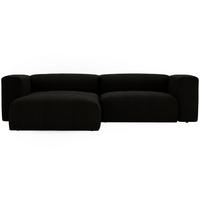ECKSOFA Landi Schwarz Links - Schwarz, Kunststoff/Textil (180/240cm) - Graingold